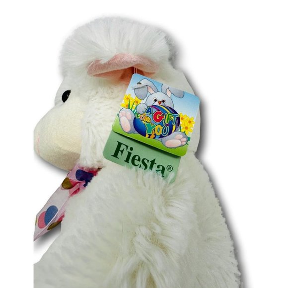 Fiesta Toys White Cuddle Lamb 15" Stuffed Animal - Picture 2 of 3